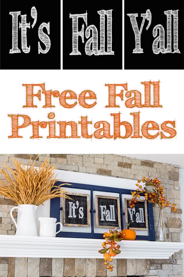 Free Fall Printables that say It's Fall Y'all