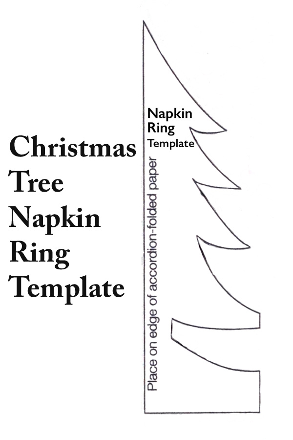 Christmas-Tree-Napkin Ring-Template holiday tablesettings