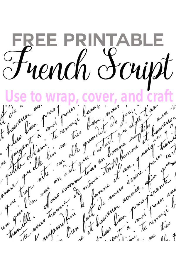 French-Script-Free-Printable