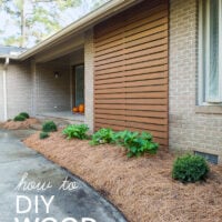 How to make a wood slat wall on an exterior brick wall.