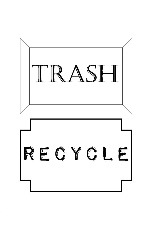 Party-Trash-Can-and recycle can Labels