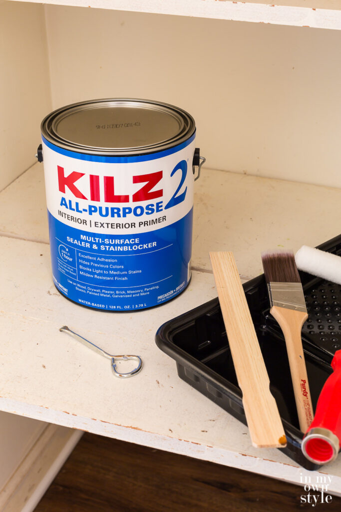 KILZ 2 All Purpose Primer and paint supplies