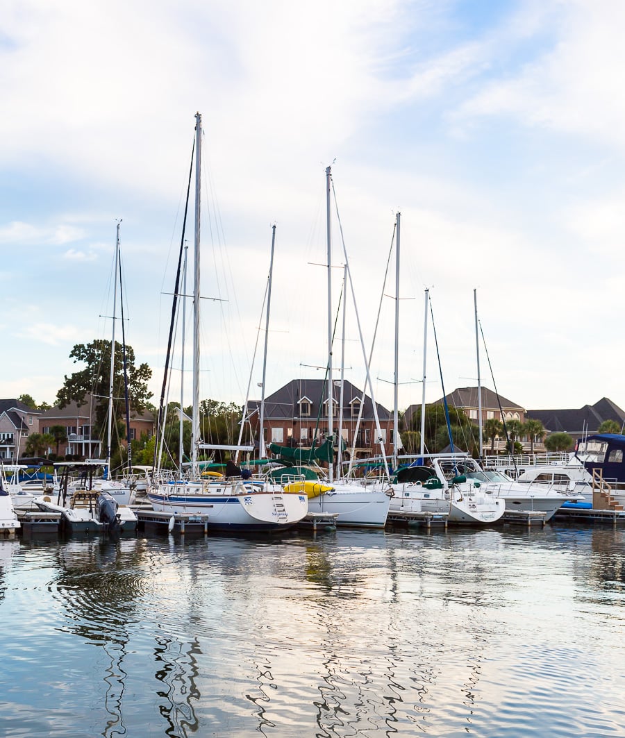 Sail boats on lake murray