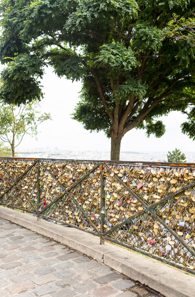 Locks on fence at Sacre' Coeur
