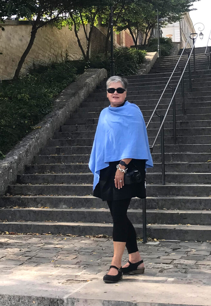 Walking up and down steps in Paris France