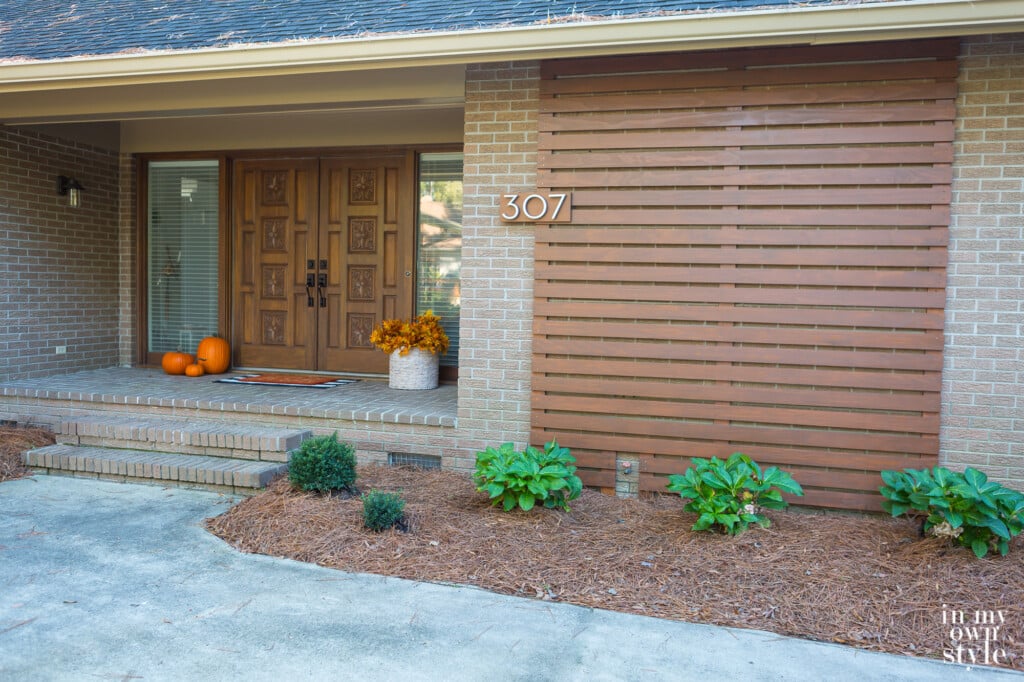 slat wall on exterior on house