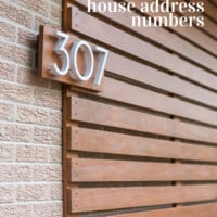 How to attach floating modern house address numbers to house.