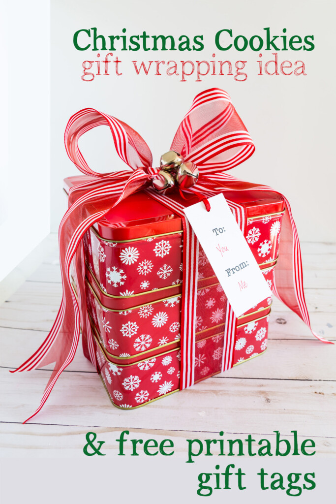 Gift wrapping ideas for Christmas cookies.