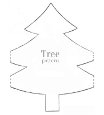 Tree pattern to trace to make a paper chain Christmas tree