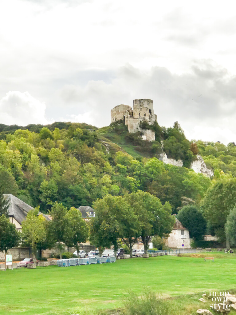 The most scenic castle ruins on the Seine River valley in Les Andelys France