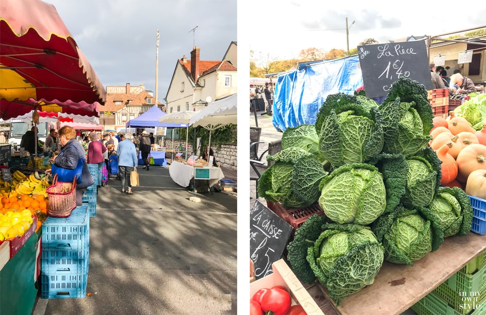 Stalls at the Vernon France Farmer's Market