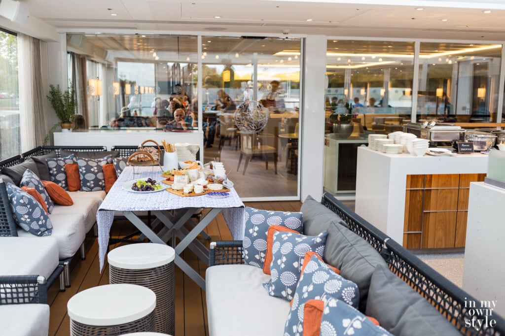 Viking River Cruise Ship bow lounge