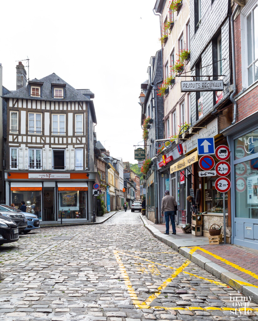 Cobblestone street in Honfleur