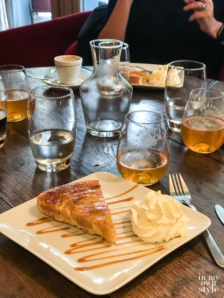 Drinking Calvados apple cider and brandy in Honfleur