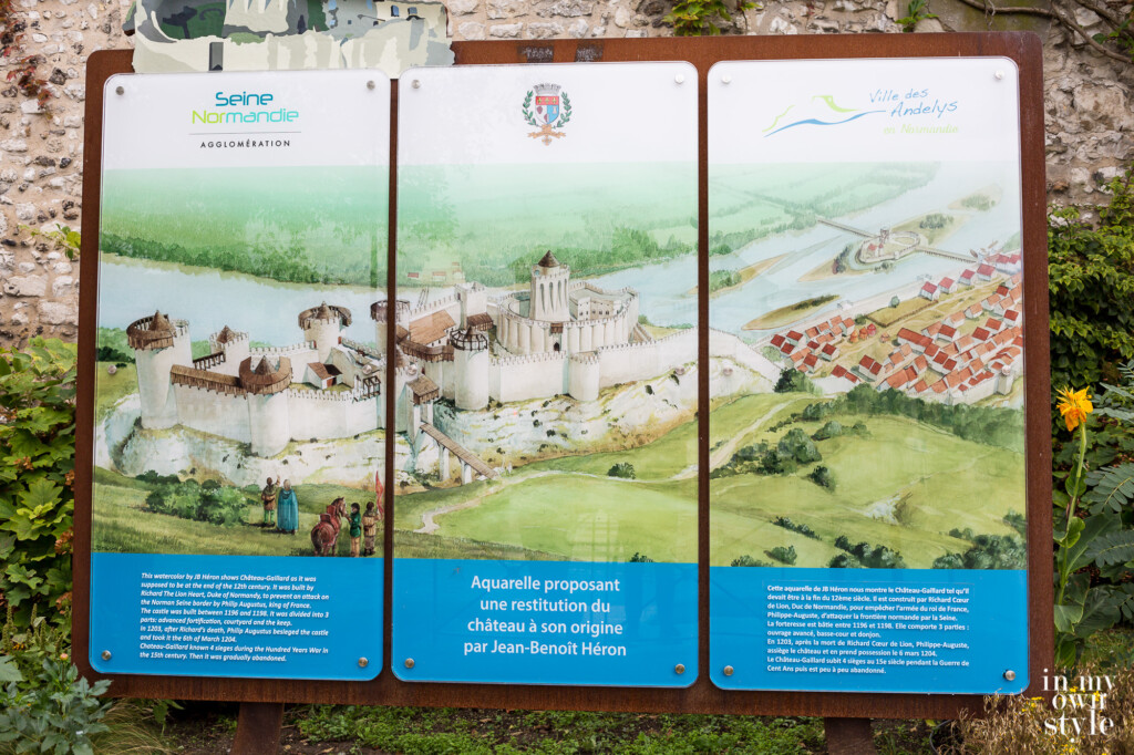 Map of the what the Chateau Gaillard once looked like.