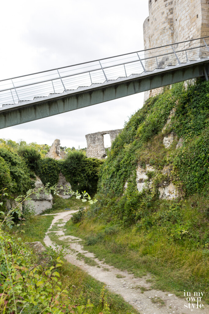In the ruins of a moat at the Chateau Gaillard