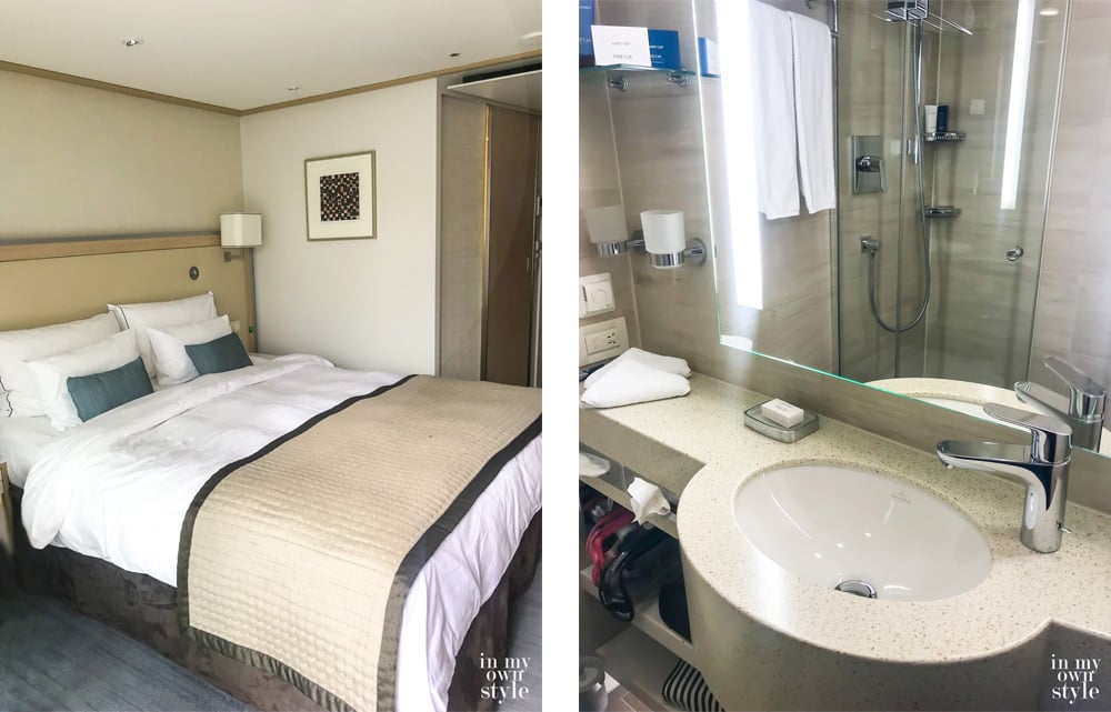 Viking-River-Cruise-Verand-Stateroom-bed-and-bath