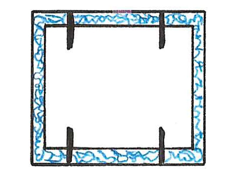 Illustrated diagram of how to make a lids for storage baskets.