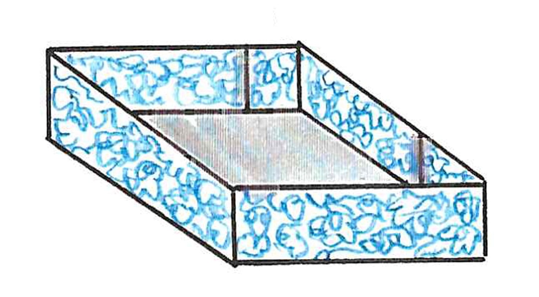 How to make a lid for a storage basket using cardboard.
