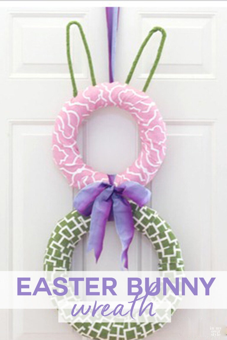 Easter Bunny Door Wreath in Pink and Green
