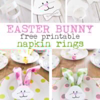 Easter napkin rings to make using a free printable