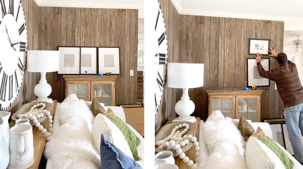 How to figure out frame placement when creating a photo or art gallery wall. 