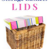 Square basket with DIY lid on top