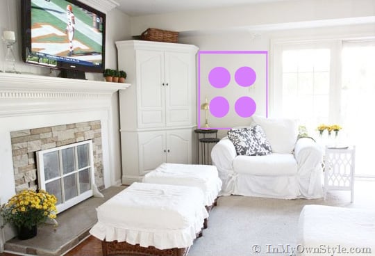 tips-for-hanging-art around furniture