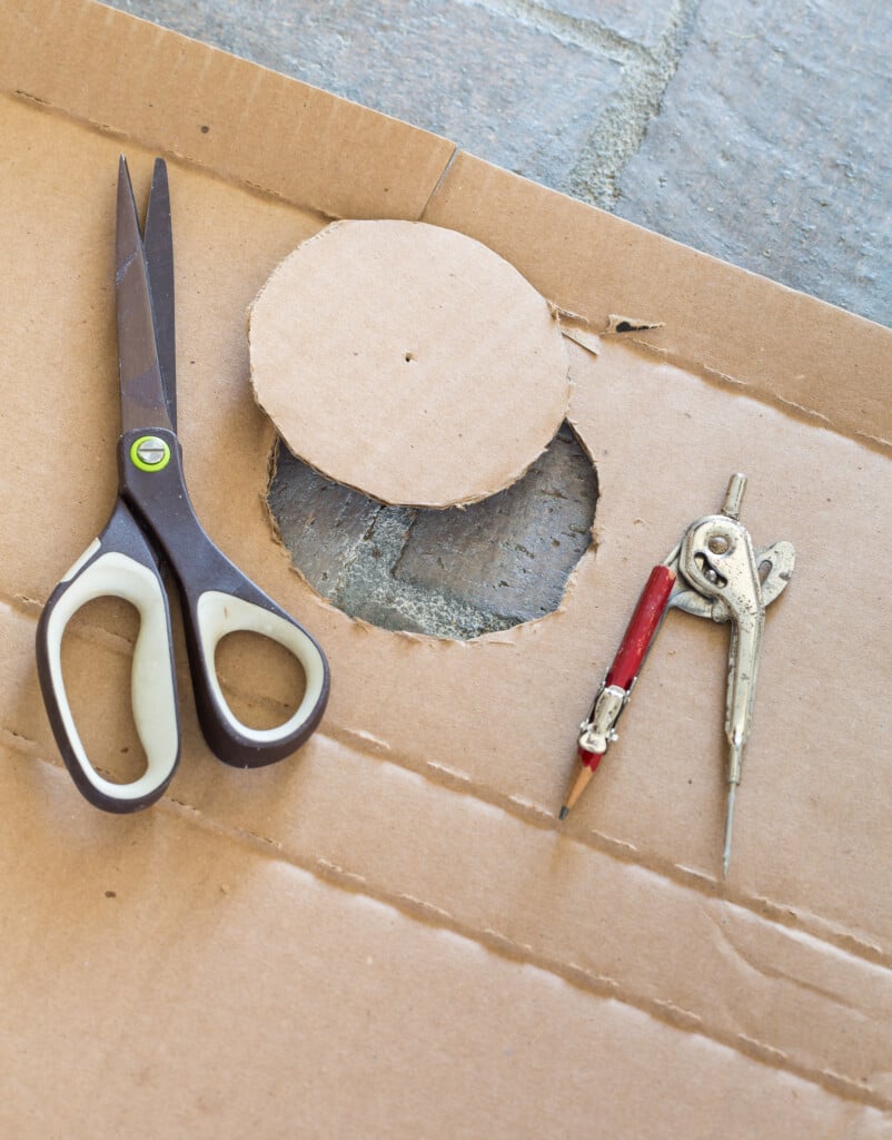 Make a template with cardboard to help when cutting planks around ceiling light fixtures.