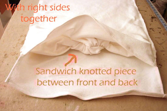 Steps needed to make a dining chair back cover.