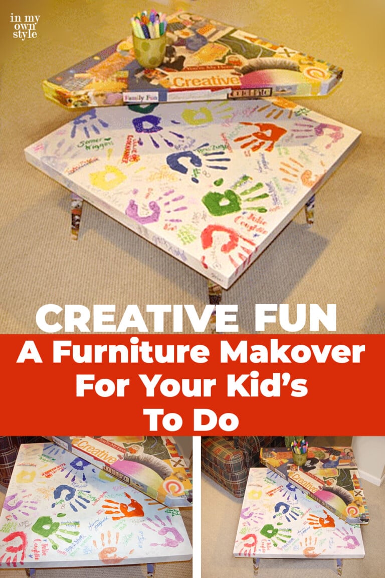 Furniture makeover idea for kids to do.