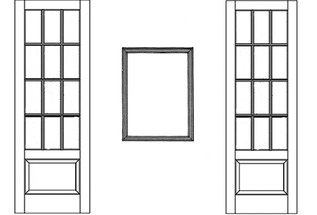 What is the best shape art to hang on a wall between two windows?
