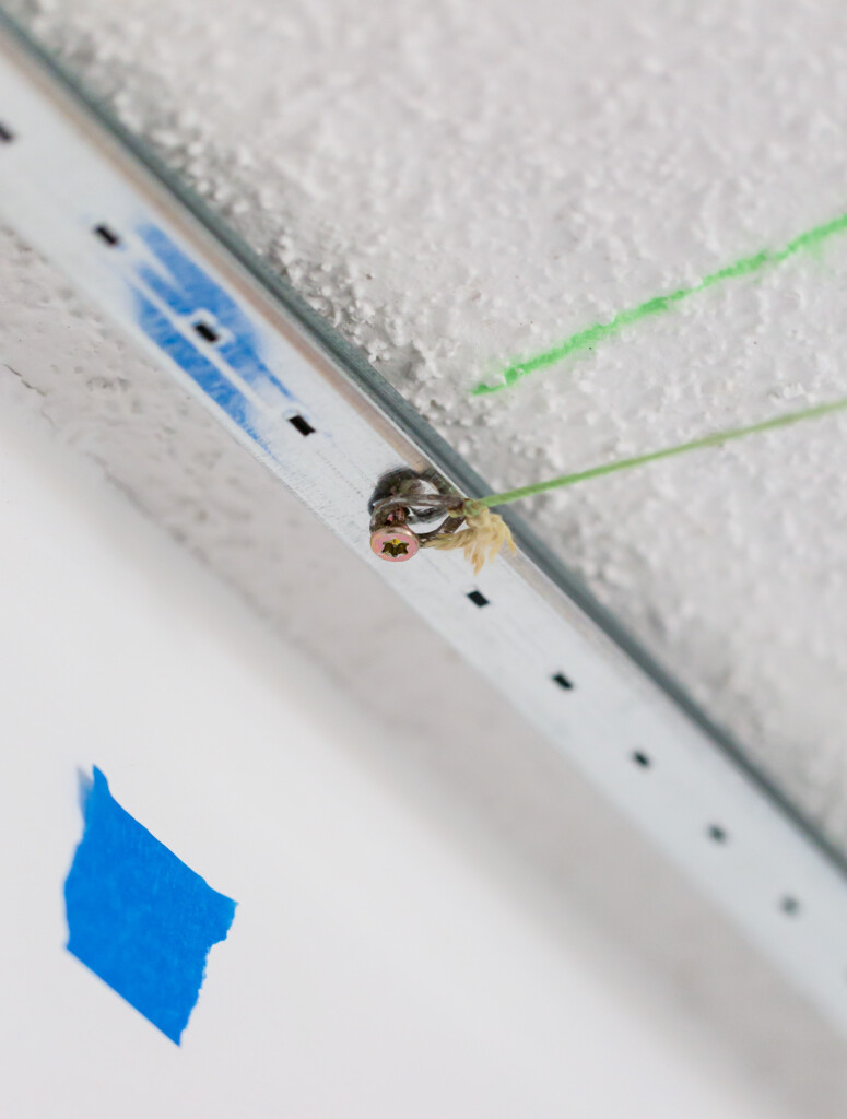 How to make a chalk line on a ceiling when installing Armstrong WoodHaven Easy Up Ceiling