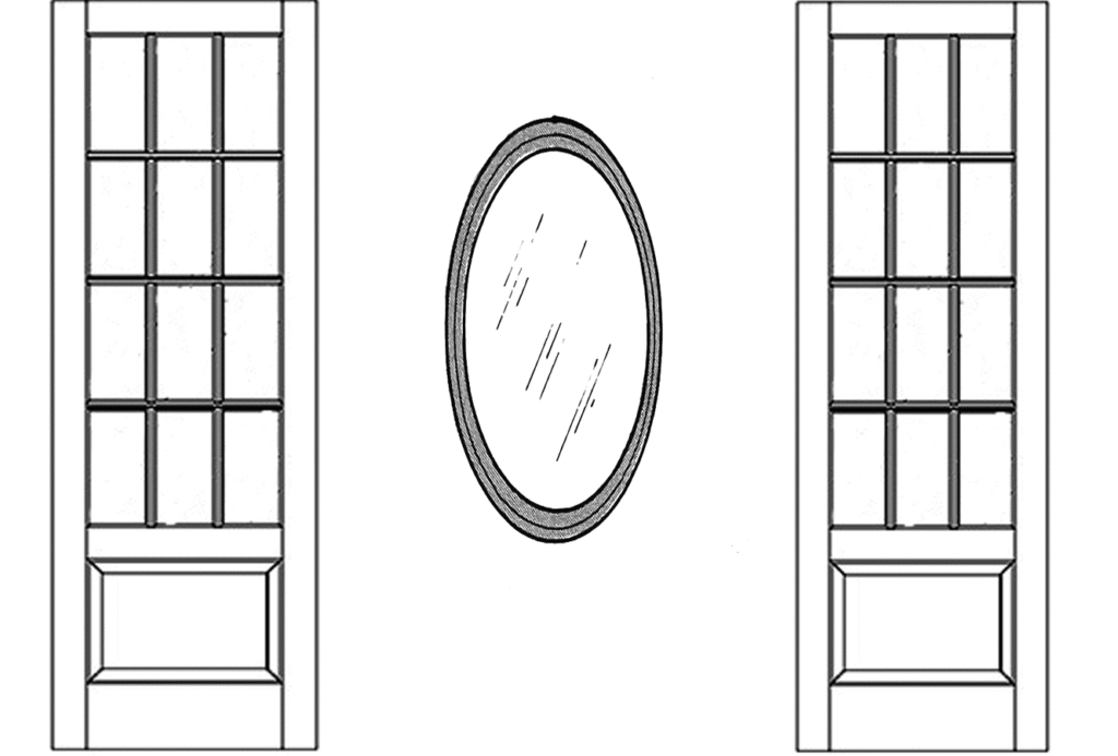 How to hang an oval mirror on a wall the right way.