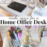 A pretty white home office desktop.
