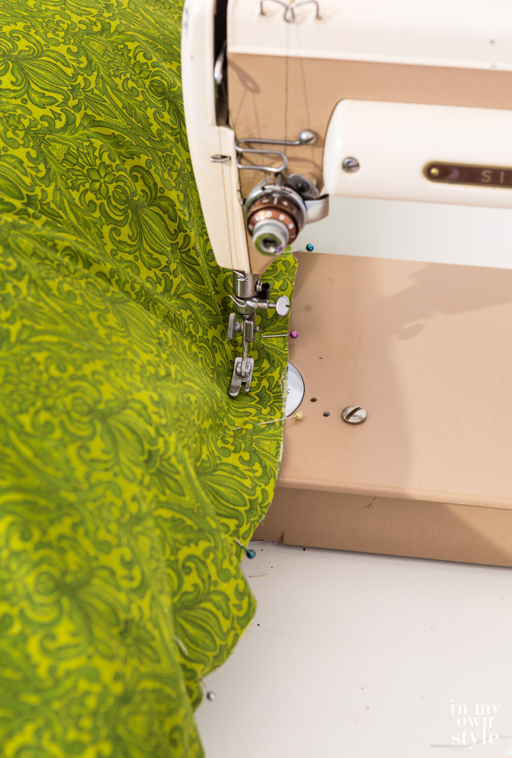 How to sew a fringe edge pillow cover closed.
