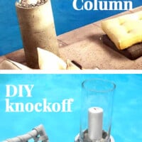 Concrete Fire Column DIY Outdoor Lighting