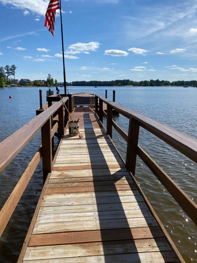 Lake Dock before staining