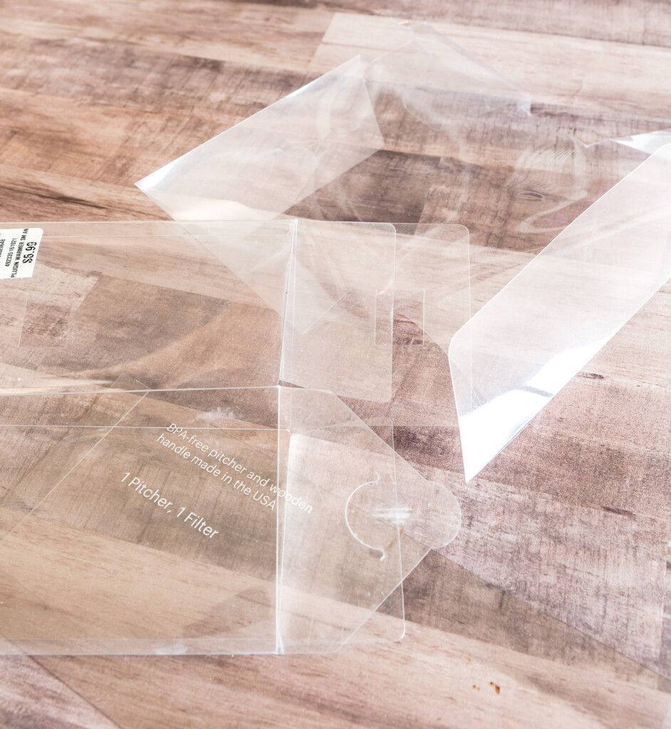 Clear acetate sheets from packaging. I save these to use when crafting.