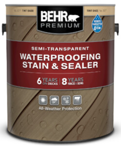 Photo of a Gallon-of-Behr-Semi-Transparent-Stain-and-Sealer