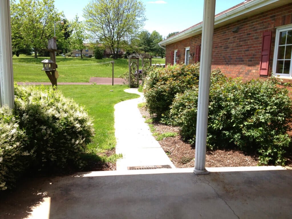 Back of brick ranch before getting a major update