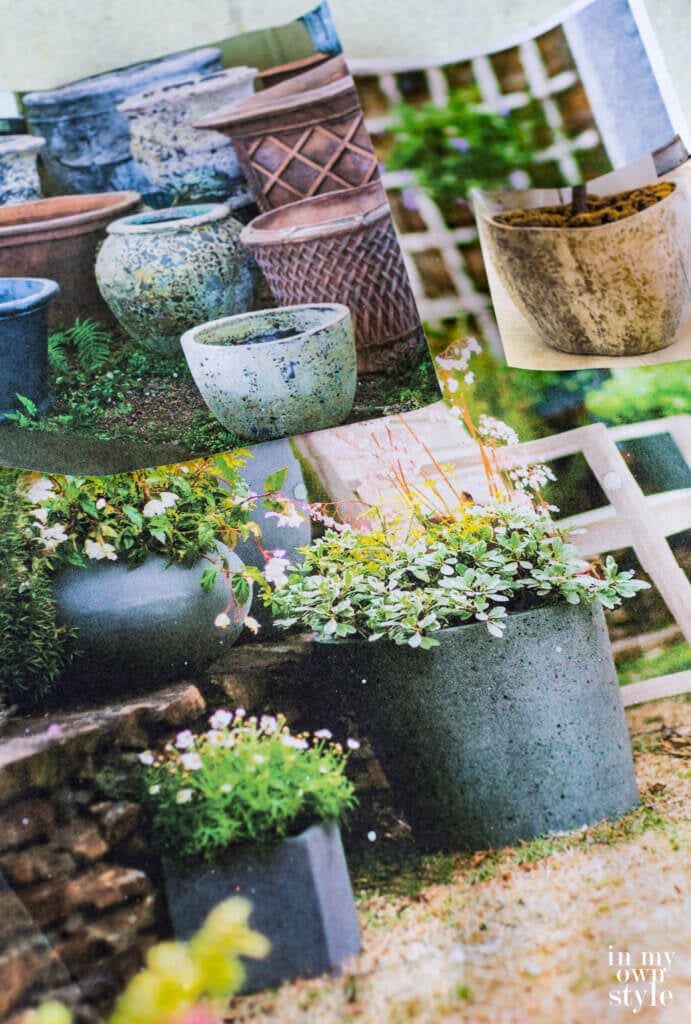 Clippings from magazine and catalogs of old world style pottery. I use these images for inspiration.