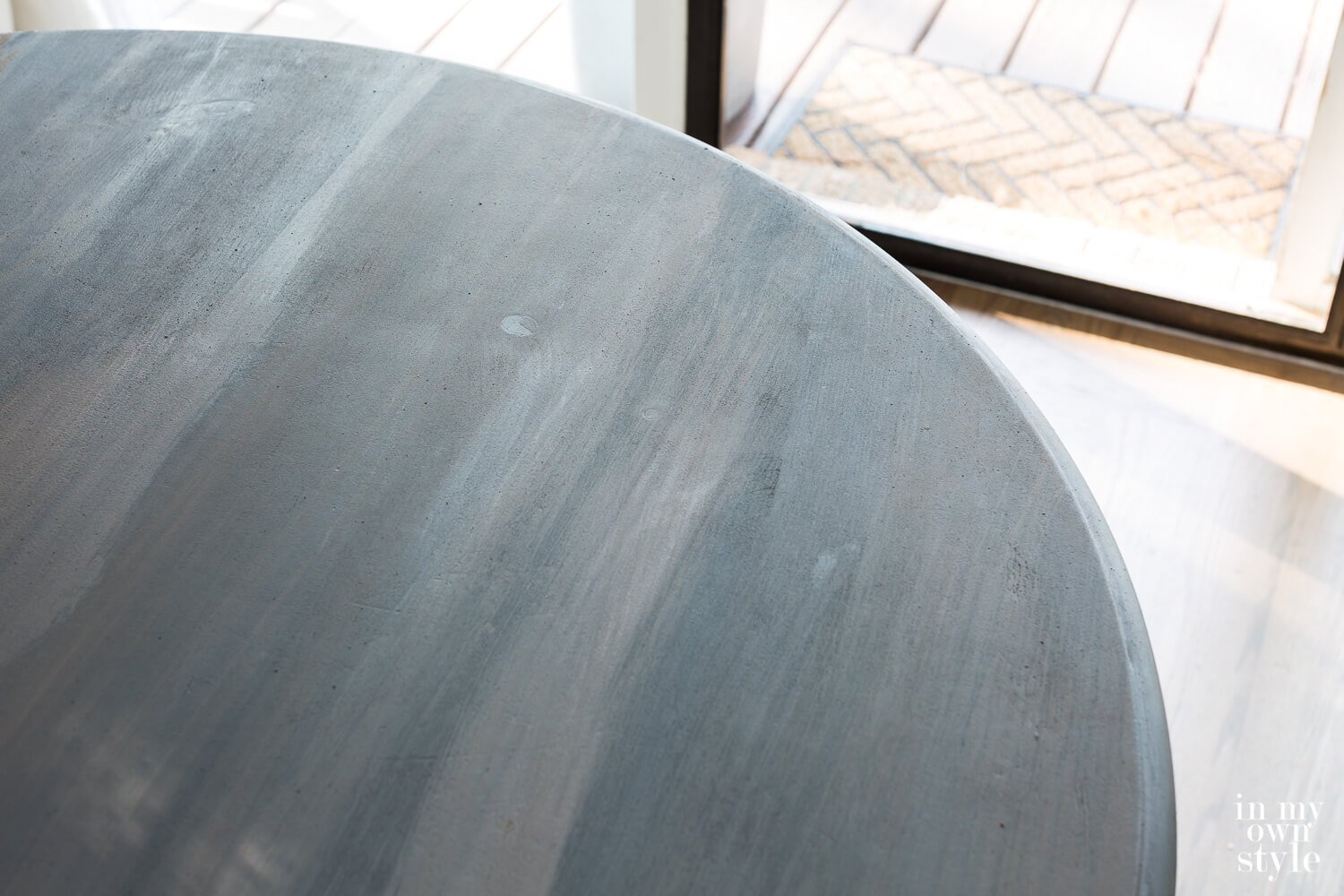 layer of truffle brown chalk paint over black paint