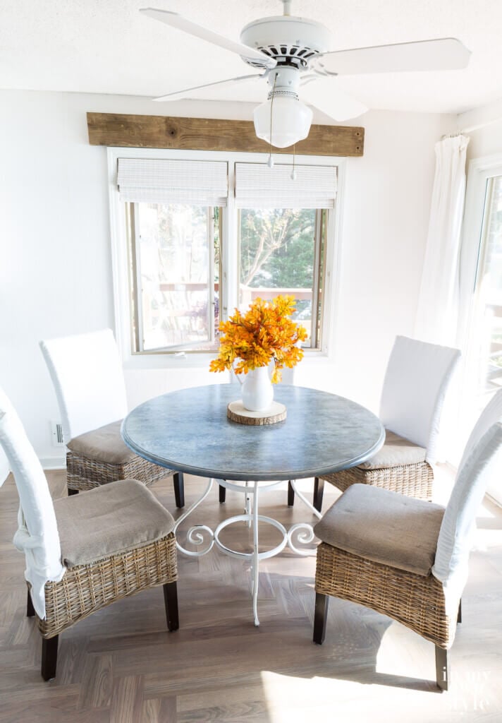 How to paint faux finishes. Faux zinc kitchen table