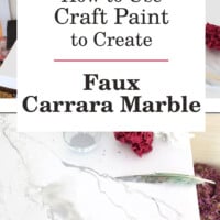 How to use craft paint to create faux Carrara Marble