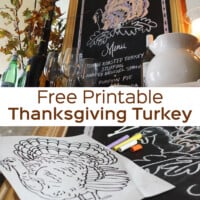 Free Printable Turkey art for kids Thanksgiving craft.