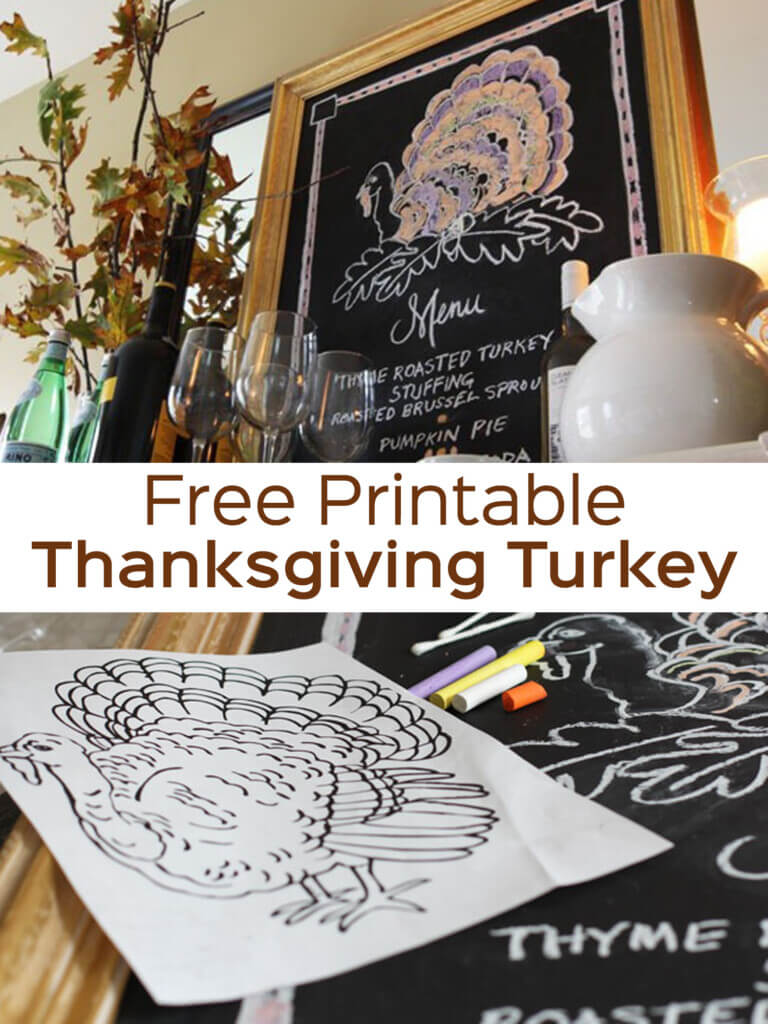 Free Printable Turkey art for kids Thanksgiving craft.
