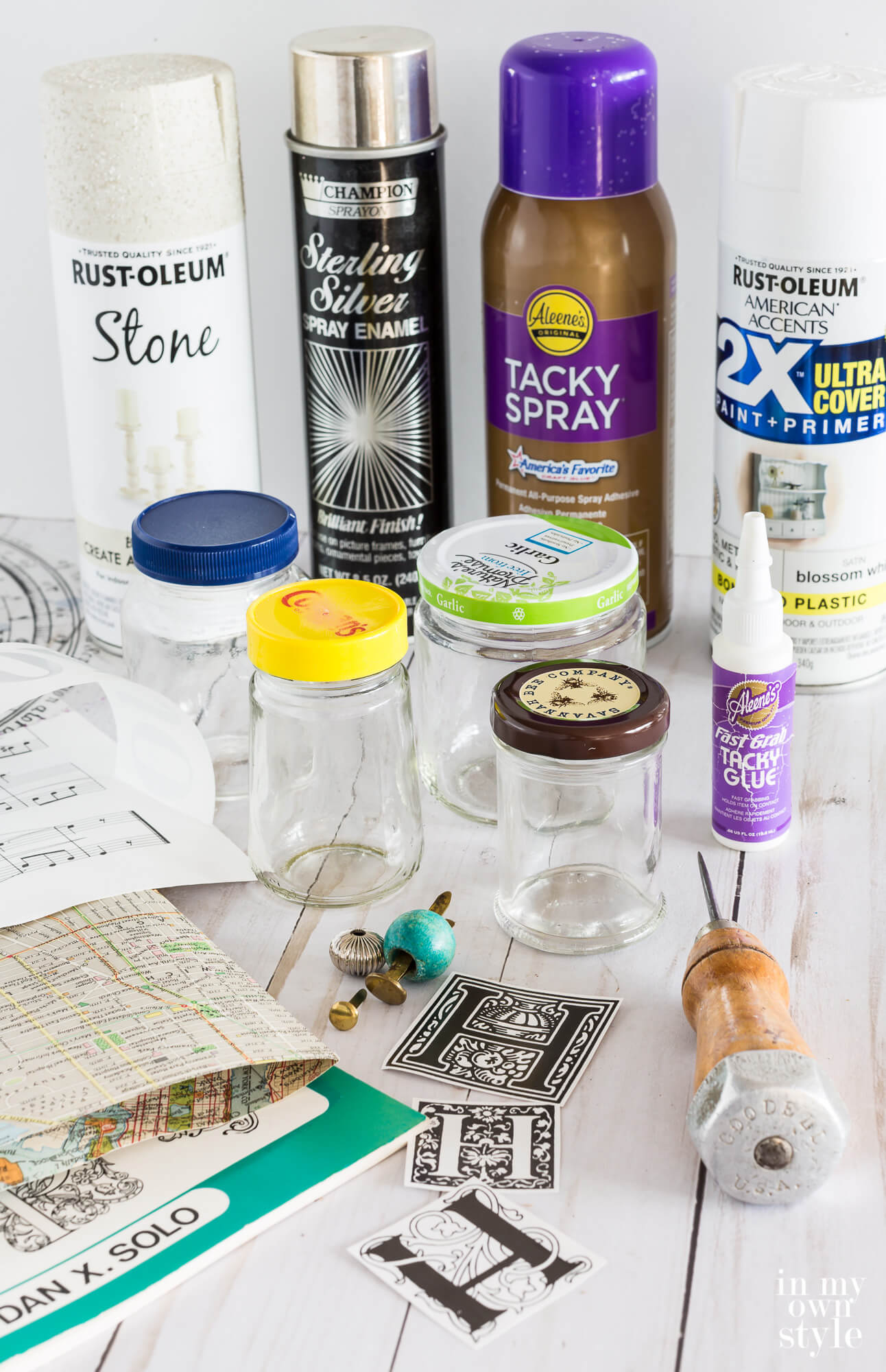 supplies needed to made DIY match holders with strikers.