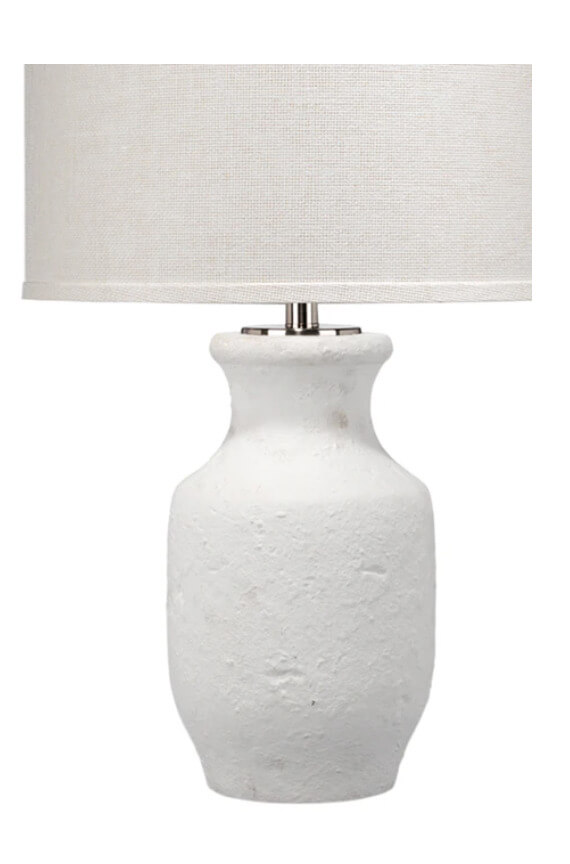 Mcgee and Co white handcrafted ceramic lamp