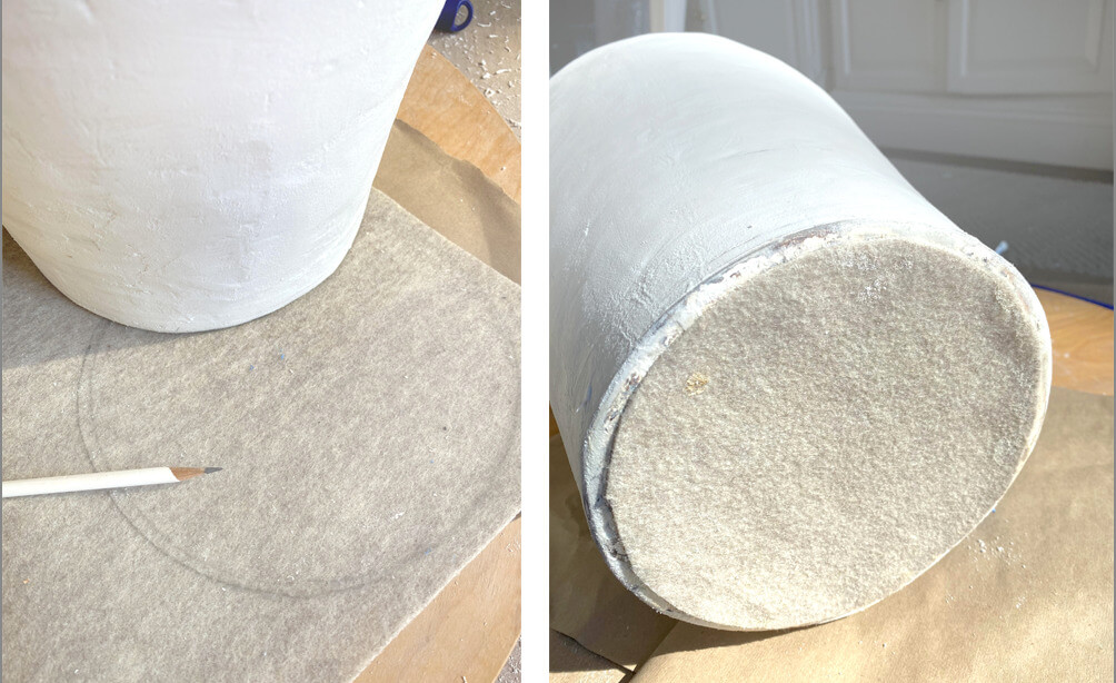How to make a protective felt bottom for a table lamp